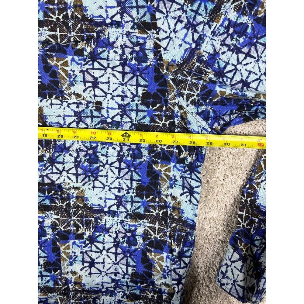 Joe Browns Y2K Abstract Shirt Blue Retro Loud Streetwear Festival 2XL - Picture 2 of 8